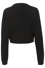 Schwarzer Pullover mit großem Logo